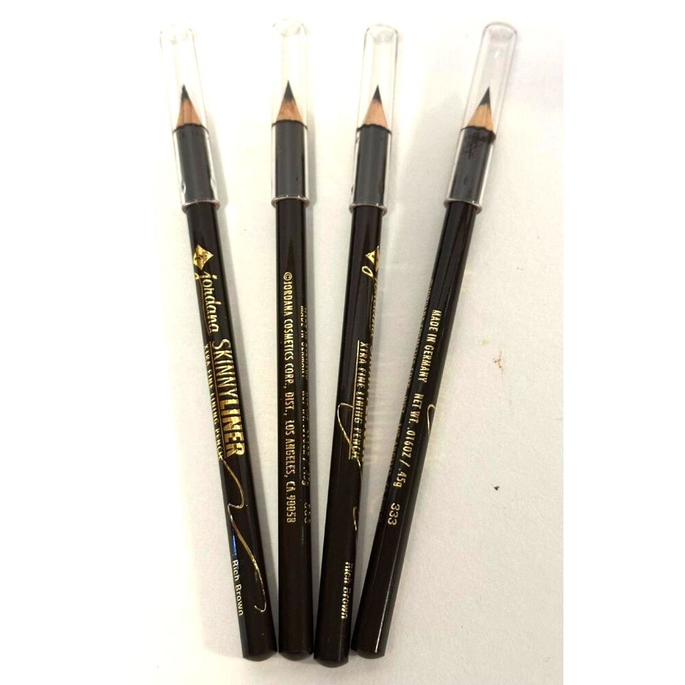 4x Jordana Skinnyliner Xtra Fine Lining Pencil #333 Rich Brown NEW BUNDLE OF 4